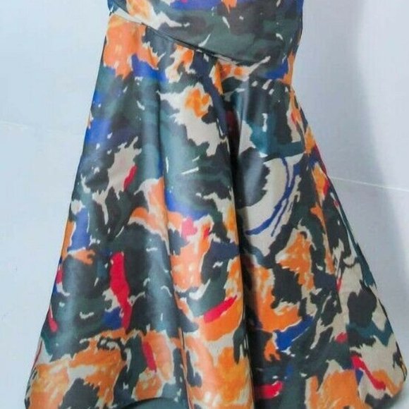 °$7,500 OSCAR DELA RENTA SILK FLORAL MULTI COLOR RUNWAY GOWN US 4 M - Picture 4 of 11
